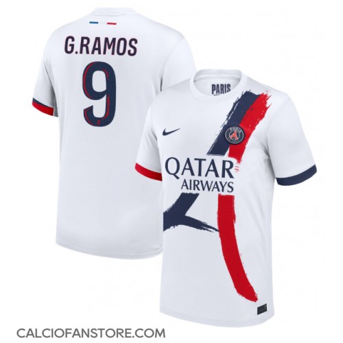Maglia Calcio Paris Saint-Germain Goncalo Ramos #9 Seconda Divisa 2024-25 Manica Corta